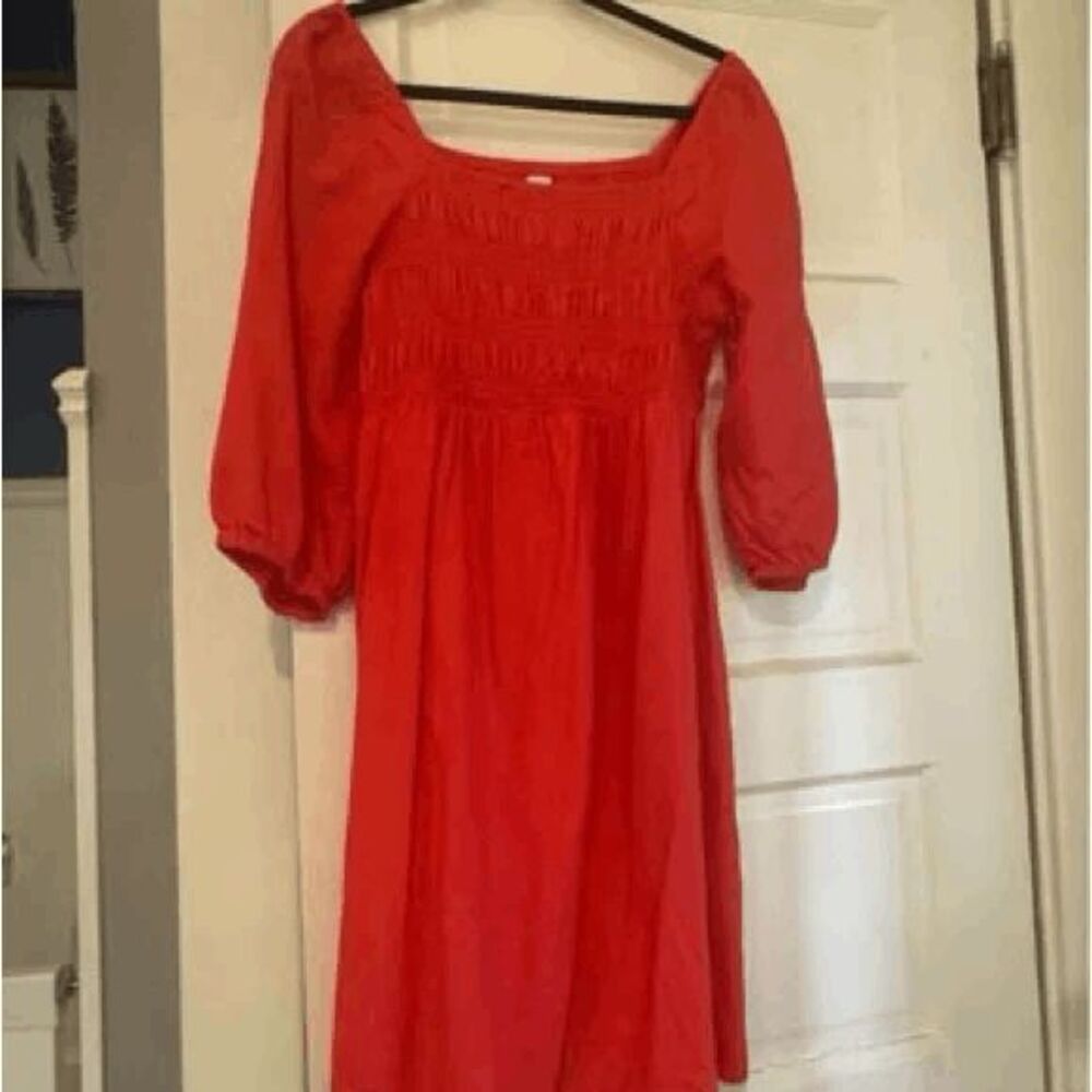 Stylish Coral Maternity Dress